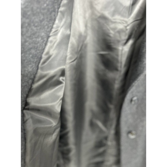 STEPHANIE MATTHEWS CHARCOAL GRAY soft 100% WOOL Coat Women Size 10 P (Flaw) - Picture 16 of 16